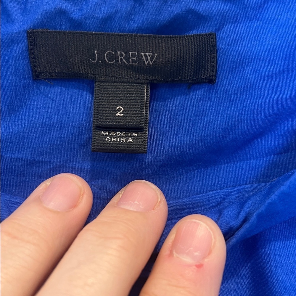 J. Crew Royal Blue Button-Detail Blouse size 2. - Picture 7 of 10